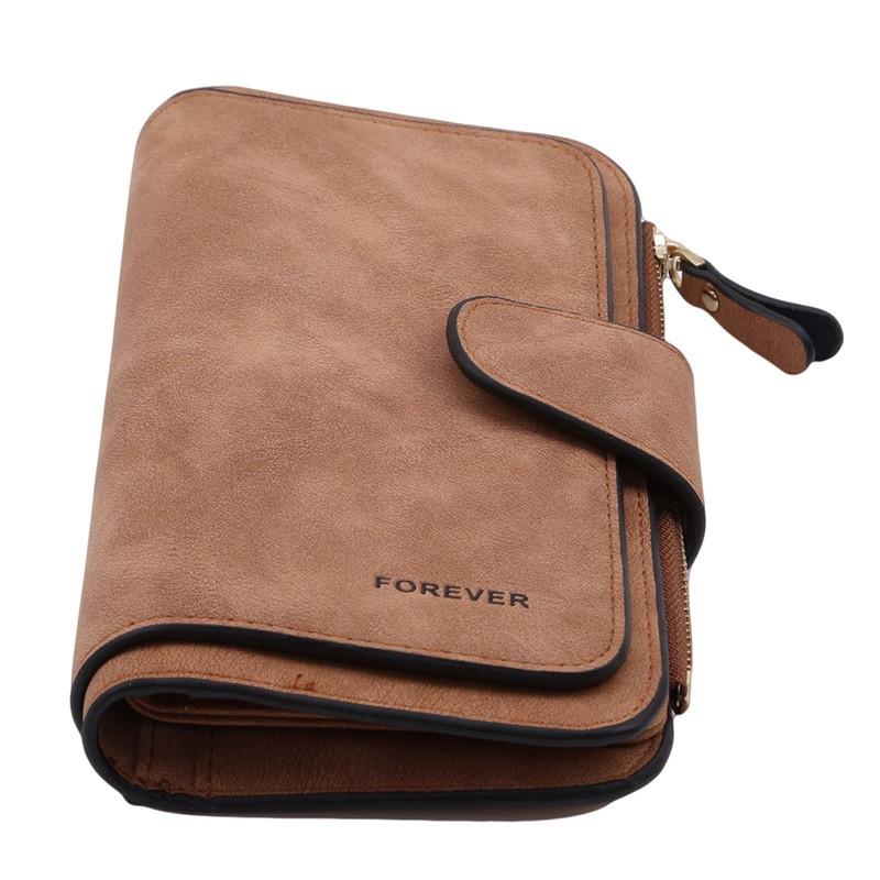 Женская мода винтажный матовый кошелек на молнии длинный клатч