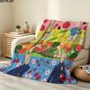1PC Onepunch Man Patterned Flannel Blanket Suitable For All Seasons For Home Decor Warmth And Comfort Gifts Holiday Present