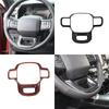1 X Carbon Fiber Look Steering Wheel Cover Trim For Ford F150 F-150 2021-2024
