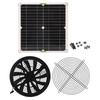 Solar Panel Powered Fan 10in Diameter Ventilator 100W for RV Yacht Greenhouses Bathroom