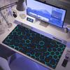 Gaming Mousepads Mousepad Geometric Large Mouse Mat Big Desk Pads Non-Slip Rubber Hexagon Mouse Pad Big Keyboard Mats 90x40cm