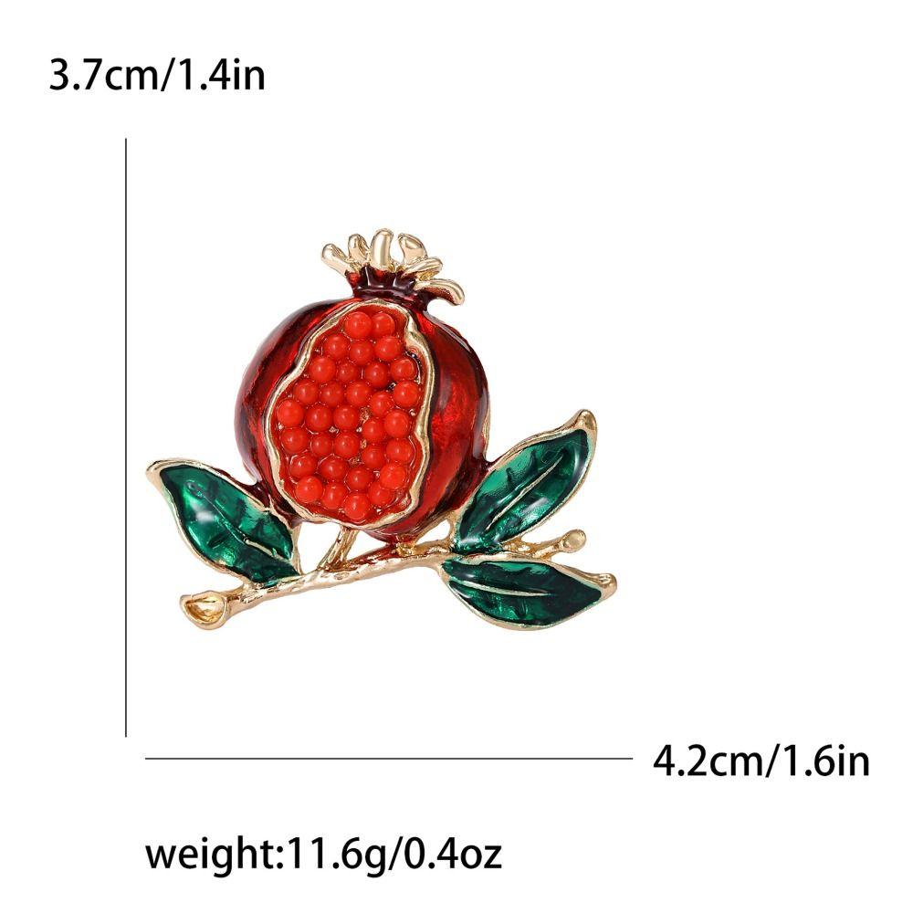 Fashion Rhinestone Fruits Brooch Exquisite Lapel Pins Pomegranate Brooches  Jewelry Accessories