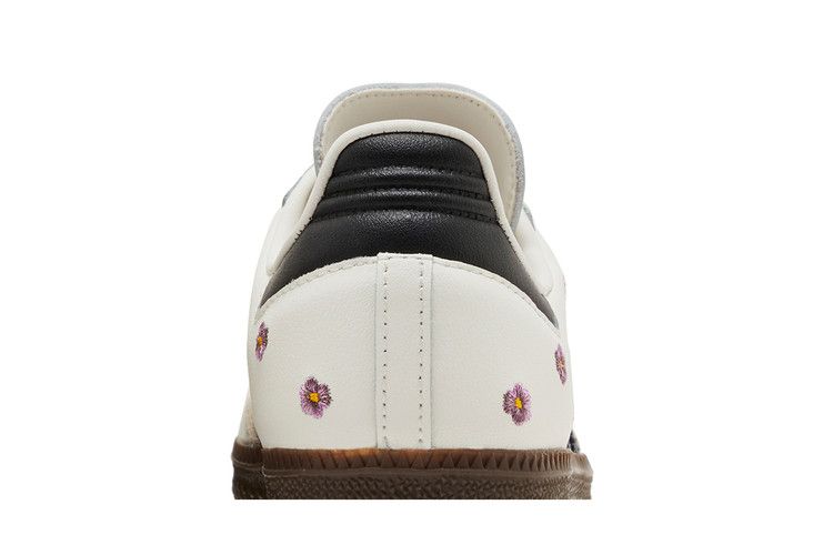 Женские кроссовки adidas Samba Светло-фиолетовые с цветочным принтом (Женский) Белый/Облачно-белый/Основной черный/Каучук