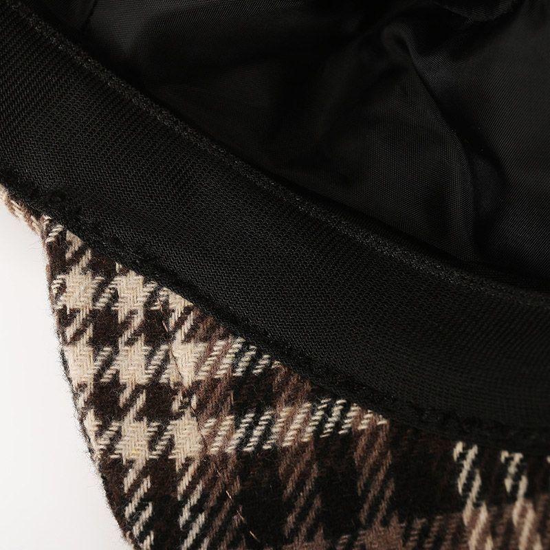 Осенне-зимний новый легкий берет, повседневная модная клетчатая универсальная восьмиугольная шляпа для женщин