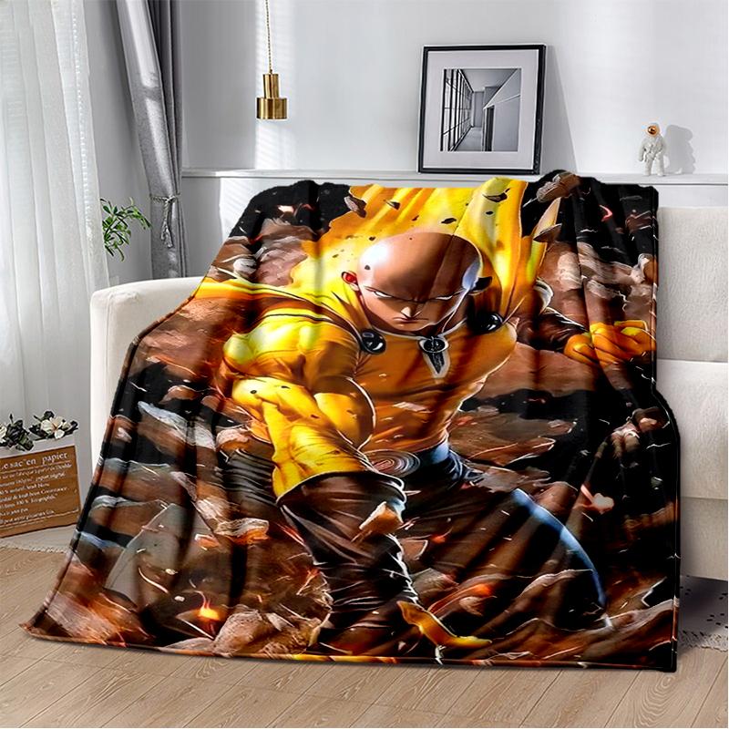 3D Мультяшное Аниме One Punch Man Сайтама, Мягкое Одеяло, Мягкий Плед для Дома, Спальни, Кровати, Дивана, Покрытие для Путешествий, Подарок Ребенку