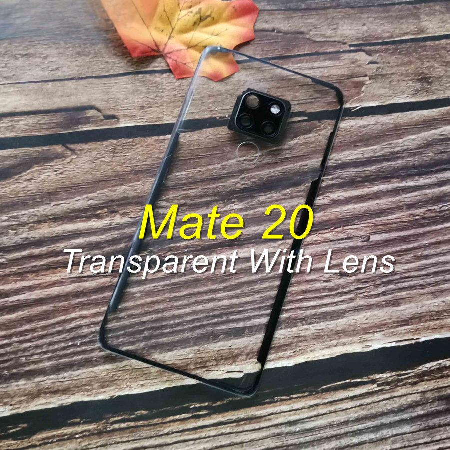Прозрачное стекло для Huawei Mate 10 20 30 Pro, задняя дверь с аккумулятором и объективом камеры