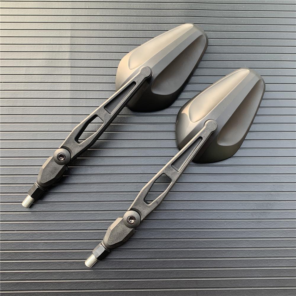 Motorcycle Foldable Oval Rearview Mirror For Yamaha Suzuki Ducati Kawasaki BMW Buell KTM Dual Sport Dirt Bikes ATV