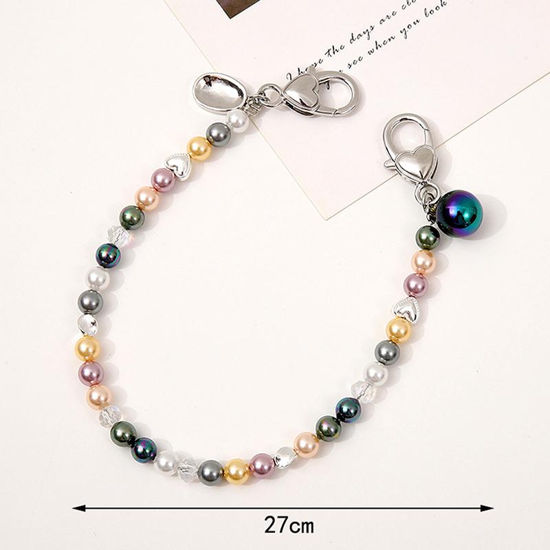 Цветной акриловый диагональный кукольный ремешок, цепочка с крестиком, ручная работа, бисерное украшение для сумки, чехол для мобильного телефона, кулон, ювелирное изделие