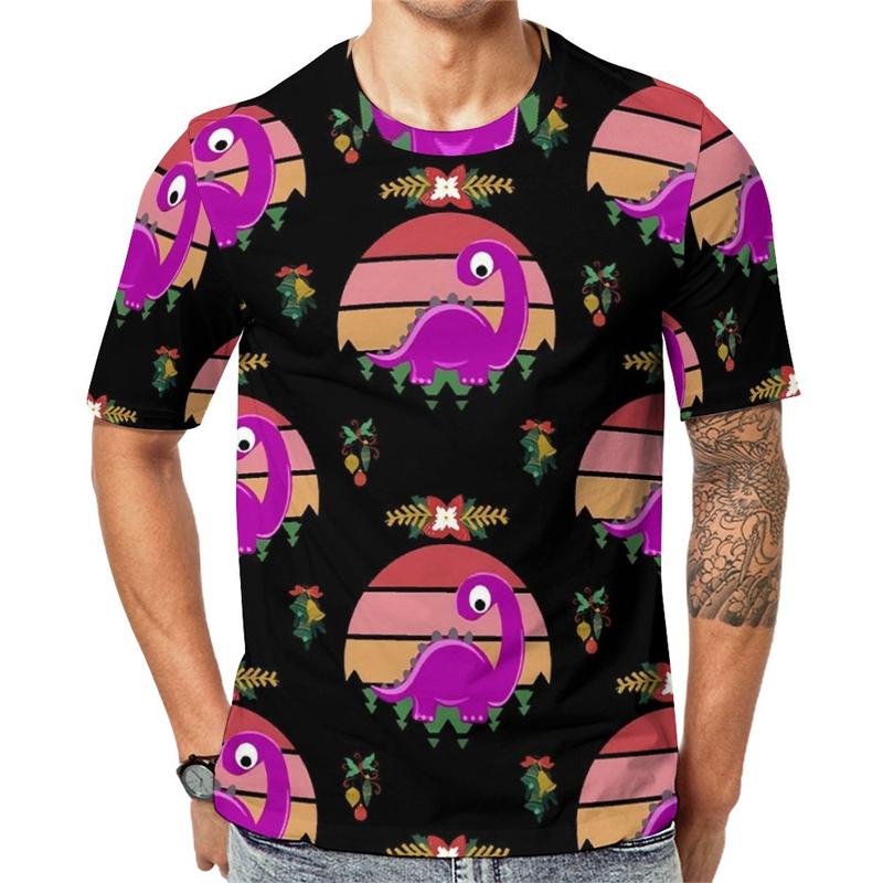 Футболка с 3D-принтом динозавра Мужская Женская одежда Милый узор динозавра Детская новинка Топы и футболки Повседневная мода Мультяшная футболка