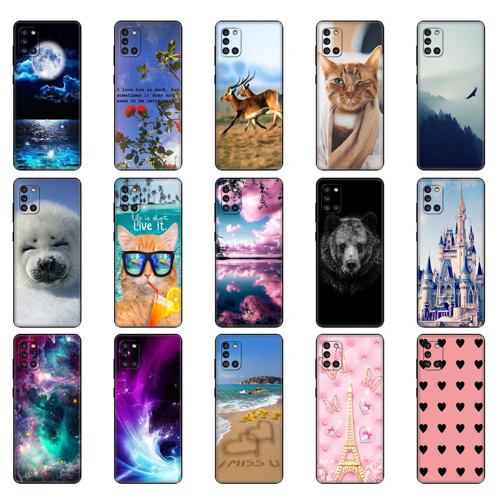 Чехол для Samsung Galaxy A31, мягкий силиконовый чехол для телефона Samsung A31 A 31 SM-A315F GalaxyA31, чехол-бампер 6,4 дюйма, черный чехол из ТПУ