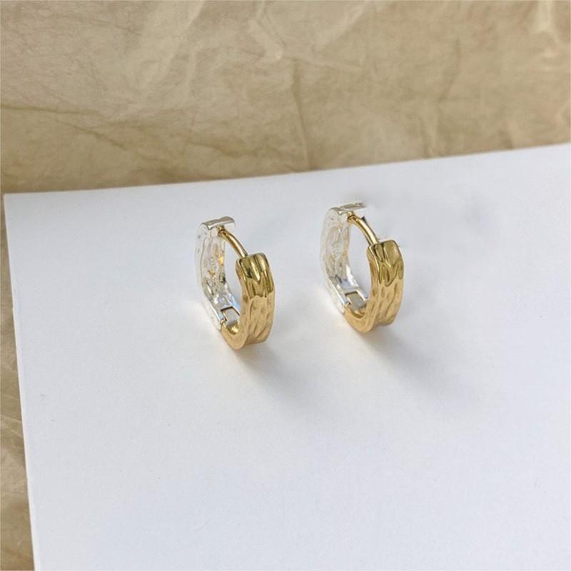 ANENJERY Металлические квадратные серьги-кольца для женщин с геометрической пряжкой для ушей, модные ювелирные изделия, подарки Pendientes