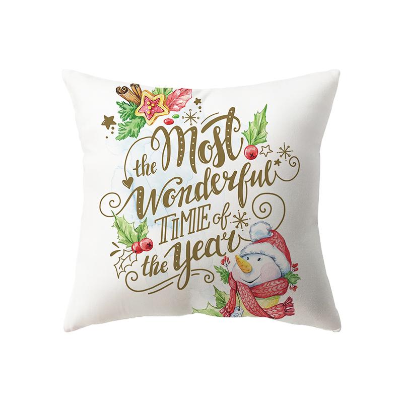 Рождественские украшения с рождественским принтом, чехол для подушки, украшение для дома, гостиной, дивана, подушка, наволочка