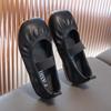 Girls Flats Shoes Soft Japanese Style Children Casual Shoes Simple Elastic Band Kids Fashion Moccasin Shoes Square-toe 2024 New