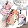 Чехол для телефона с аниме D-Watanare для Samsung S26, S25, S24, S23, S22, S21, S20, Ultra, Plus, FE Черный мягкий чехол