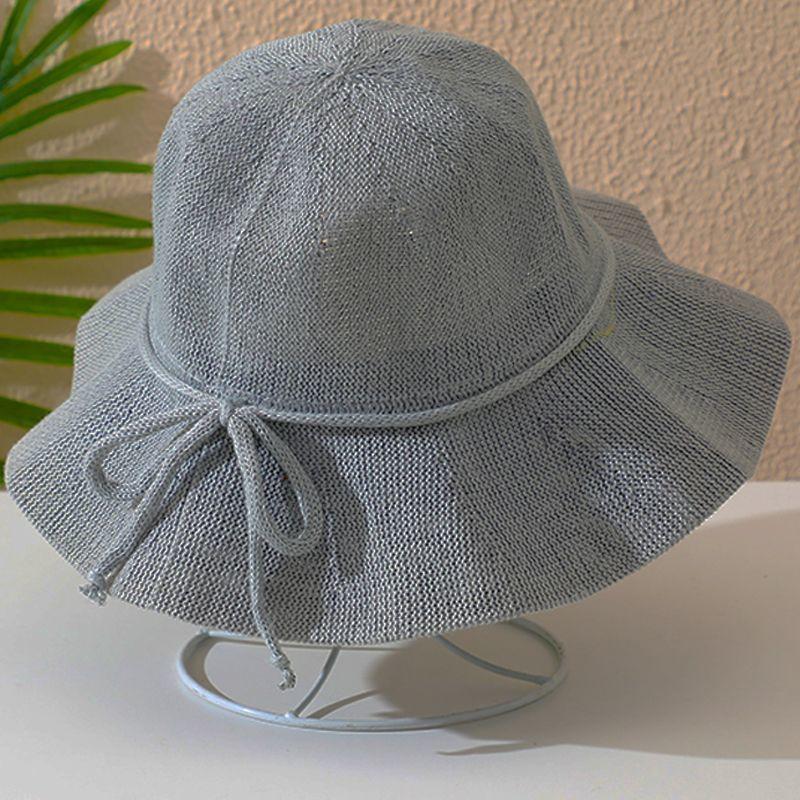 Большая шляпа от солнца для женщин, летняя дышащая складная шляпа от солнца для рыбалки с бантом для отдыха на пляже