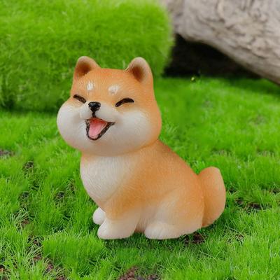 Крошечная фигурка собаки Маленький питомец Смоляное украшение Миниатюрные фигурки животных для микро-сада фей Ландшафтный дизайн Поделки своими руками Декор для аквариумного горшка