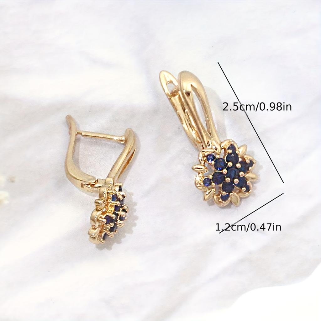 1 пара сережек-капель с кубическим цирконием, серьги с английским замком, модные универсальные женские аксессуары для ушей