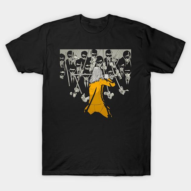 Asian Size Men Print T-shirt Kill Bill Vintage Artwork No-Cut Heat Transfer Print Cotton Tshirt