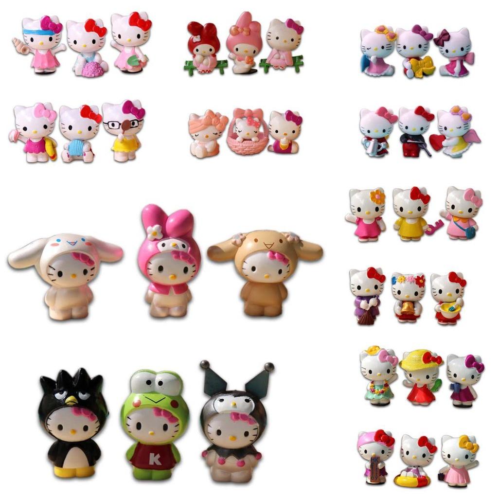 Очаровательный набор из 6 шт. Хелло Китти Куроми Sanrio Милые Куклы Аксессуары Для Коллекционеров
