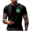 Улица. Принт ко Дню Патрика - мужская повседневная футболка с круглым вырезом и короткими рукавами