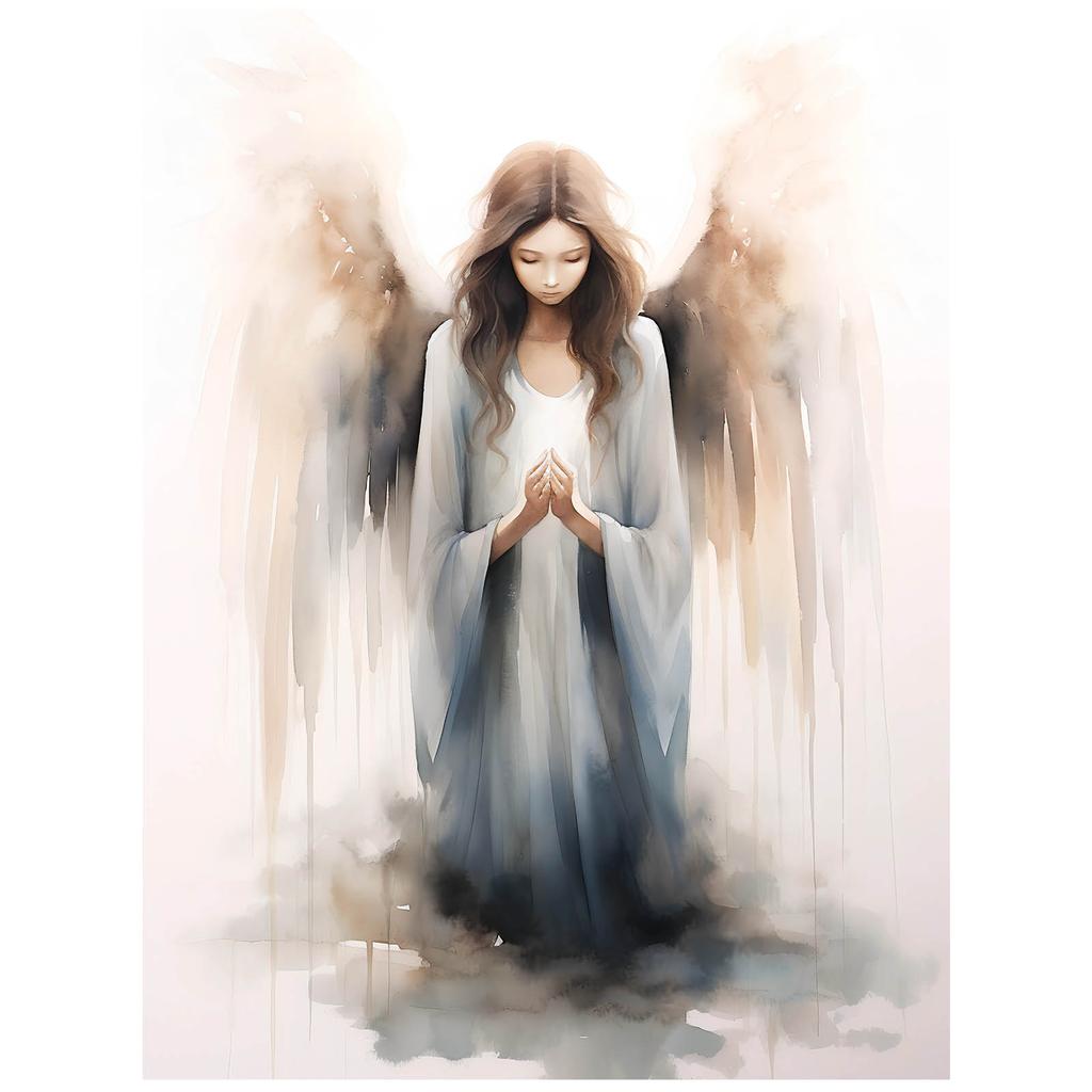 Poster Symphony of Blue Poster Symphony of Blue, 30X40 Cm, Frame Wooden Light Oak, Paper Matte 230 Gsm