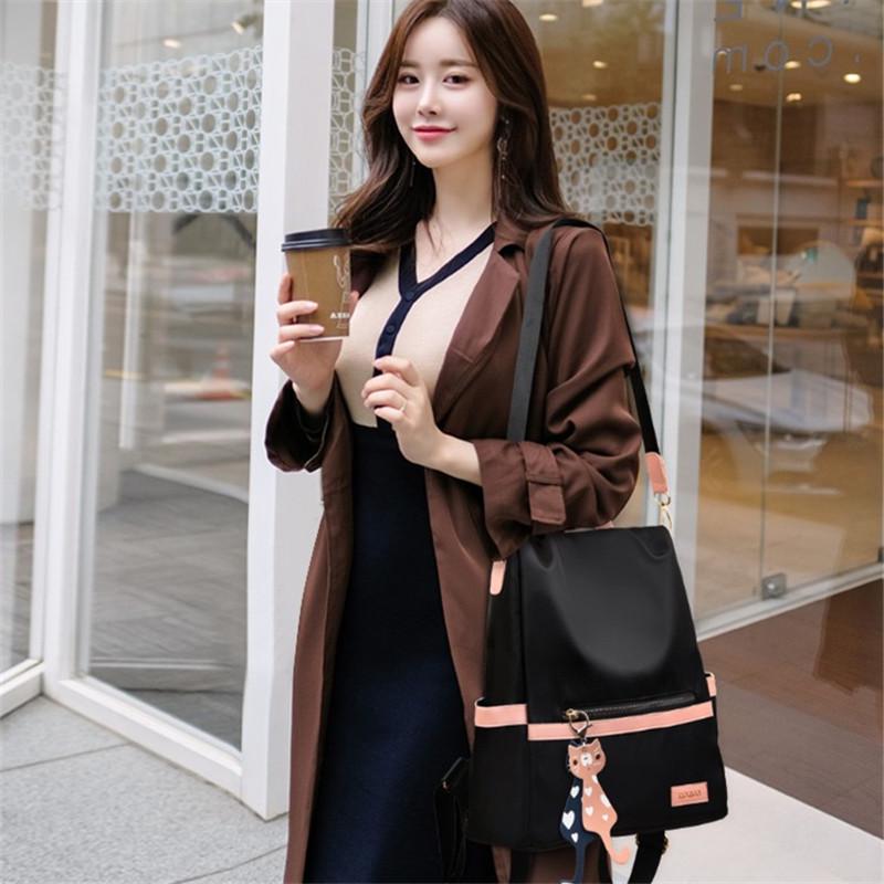 Женский корейский оксфордский противоугонный рюкзак 2025 года - Повседневная модная школьная и дорожная сумка