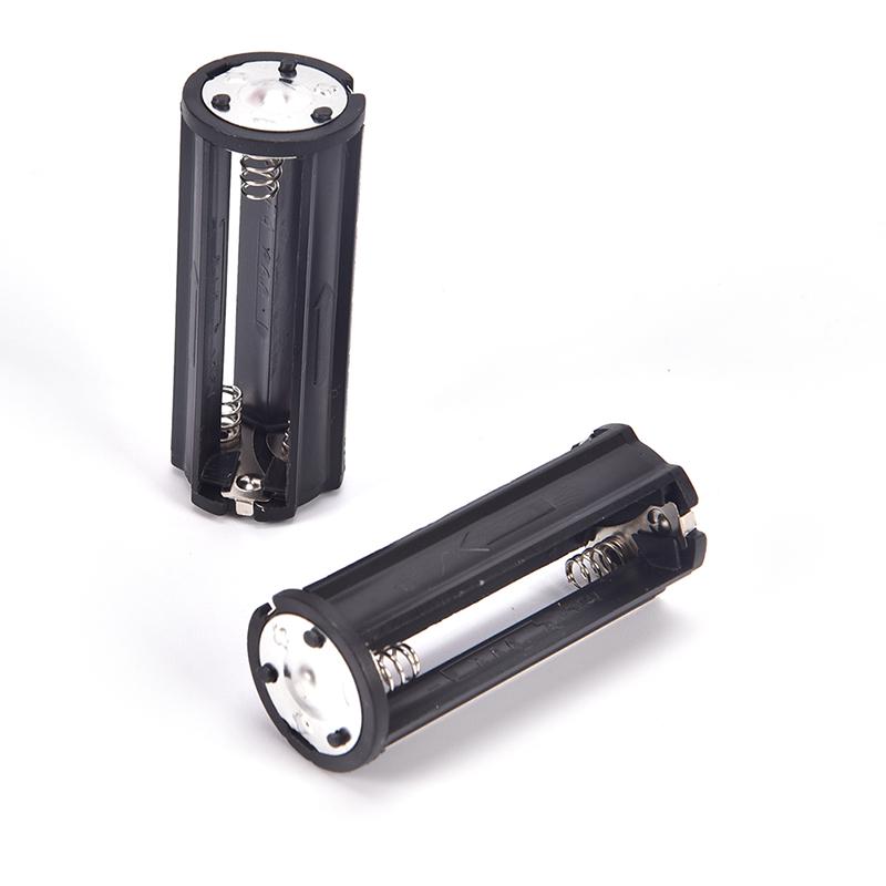 2Pcs Black Battery Holder For 3 X 1.5V Aaa Batteries Flashlight Torch