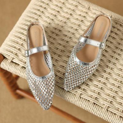 852-1 Персонализированная модная обувь Баотоу, дышащие универсальные удобные темпераментные шлепанцы, корейская версия, полуподдержка, одна педаль