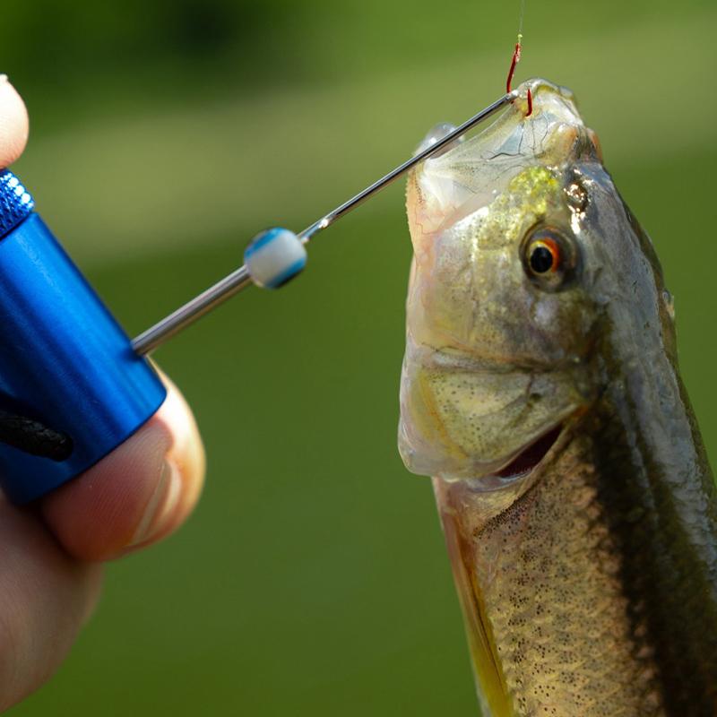 Экструзия лески Кормушка для приманки Металлический экстрактор рыболовного крючка Для мелких предметов Пресс Съемник крючка Рыболовные снасти