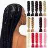 Colorful Gradient Color Braid Wig Hip Hop Style Natural Pigtail Wig High-temperature Fiber Wig Smooth Women Hairpiece