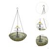 Hanging Bird Bath with Solar Energy for Outdoor Spaces 9.25inchx9.25inchx19.69inch