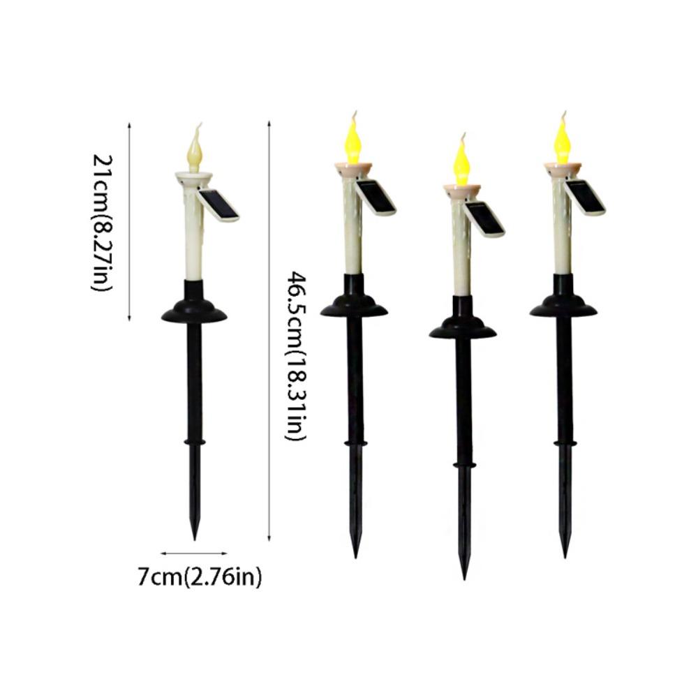 Waterproof Solar Candle Light Flameless With Candlesticks Holders Solar Garden Light Dual-purpose LED Candles LED Solar Lamp