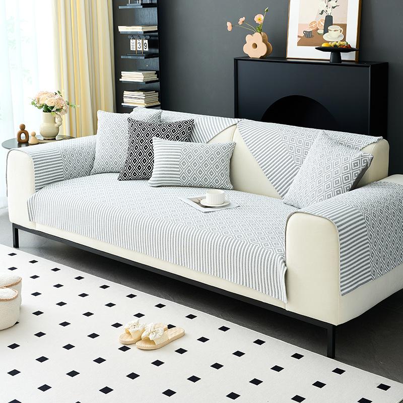 Premium Sofa Cushion New Four-Season Universal Straight Row Seat Cushion Fixed Non-Slip Sofa Cover Cloth Towel