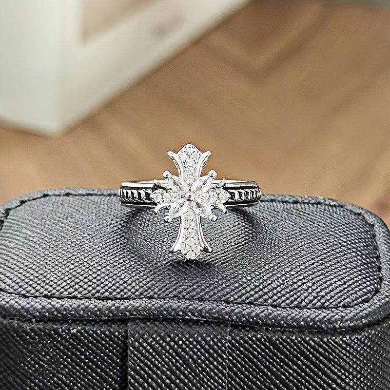 Новый продукт Модное кольцо-звезда с двойным слоем Zir*****Ручка Простой модный регулируемый набор колец для женщин