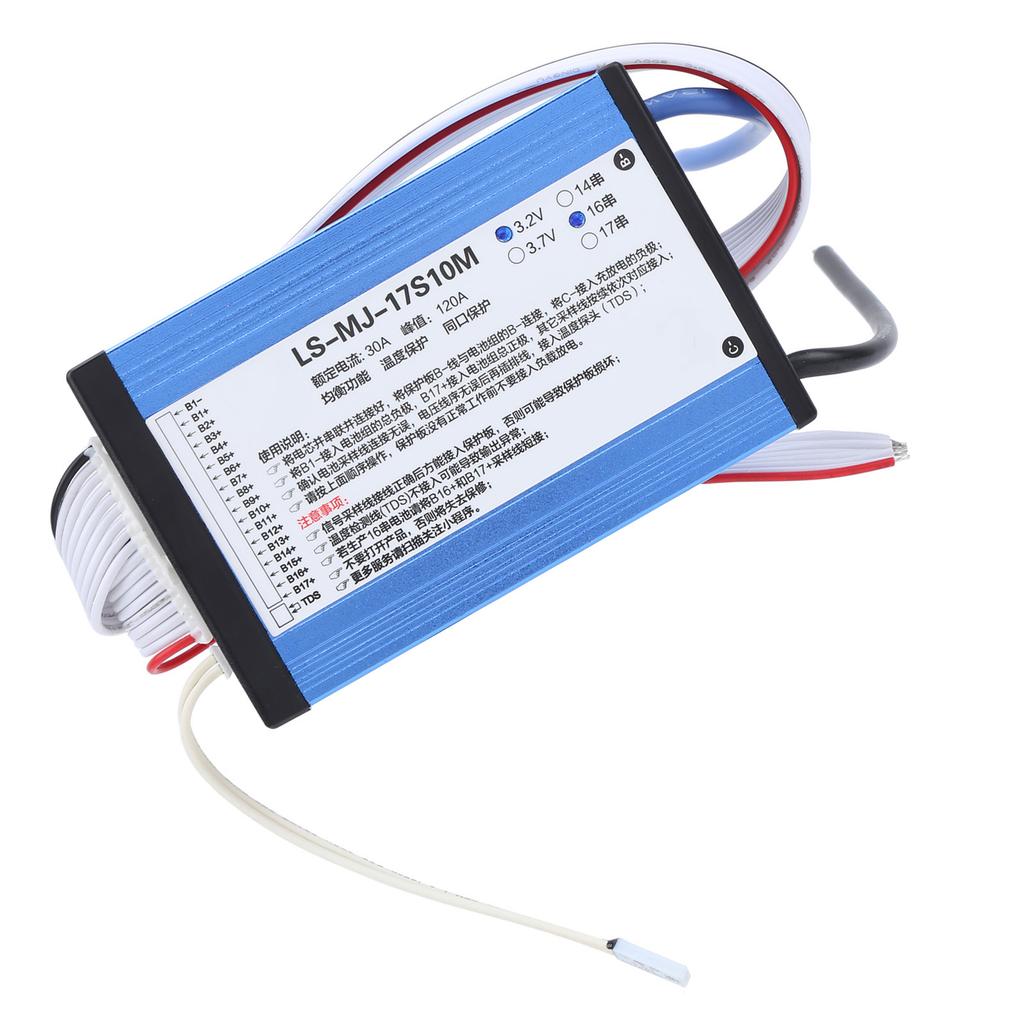 Плата литиевой батареи 3,2 В 30 А 14S‑16S с балансировкой BMS18650, множественная защита