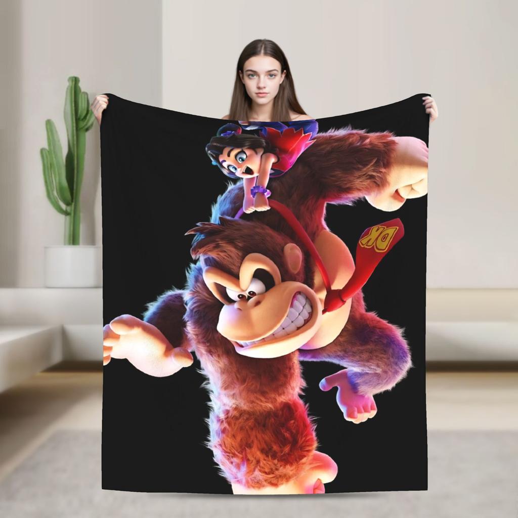 Donkey Kong Game Blankets Flannel Awesome Warm Throw Blanket for Bedspread Summer