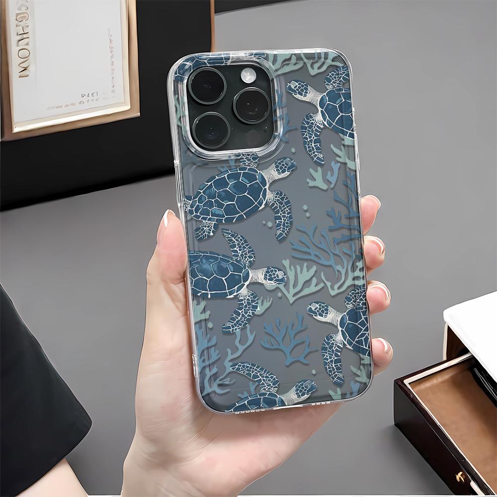 Advanced Blue Jellyfish Phone Case For IPhone 16 15 14 13 12 11 Pro Max XR XS Max 7 8 Plus Girl Kawaii Cover Case Funda Bumber