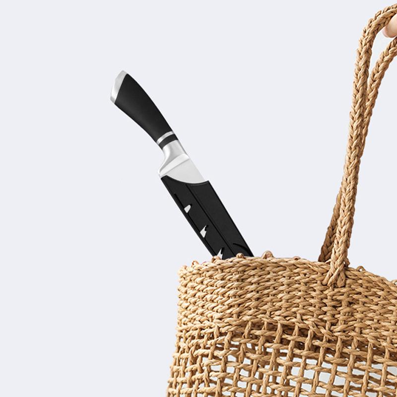 Ножны для кухонного ножа 3-8 дюймов, черные пластиковые чехлы для ножей, защитный чехол для лезвия ножа, защитный чехол для лезвия, кухонный аксессуар