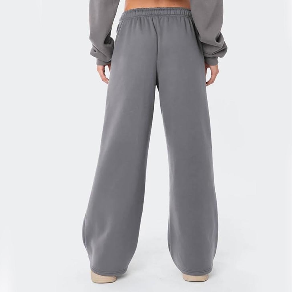 Женские брюки с высокой посадкой и широкими штанинами, повседневные брюки на кулиске, джоггеры с карманами
