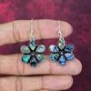 Abalone Shell Handmade Gemstone Jewelry, 925 Solid Sterling Silver Earrings Antique Jewelry