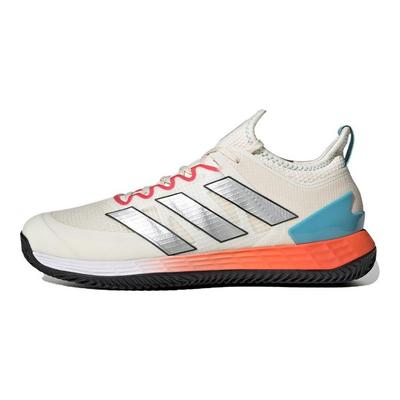 Adizero Ubersonic 4 Clay Court Chalk Scarlet мужские кроссовки кремовый мел-белый серебристо-металлик HQ5930