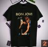 Футболка BON JOVI Черная футболка для мужчин женщин полный размер VC1752 Унисекс футболка