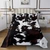 Комплект покрывала из коровьей шкуры Фермерское животное Мех Покрывало Квин/Двуспальный Для Спальни Мальчика Девочки 2/3 шт. Западный Рустик Ковбойский Фермерский Набор Лоскутного Одеяла