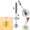 10inch Stainless Steel Kitchen Semi-Automatic Egg Beater Whisk Milk Mixer Cooking Tool