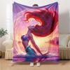 1Pc Mermaid Sunset Fantasy Blanket For Couch Bed Plush Cozy Fuzzy Blanket Super Soft Warm Blankets For Fall And Winter 091869