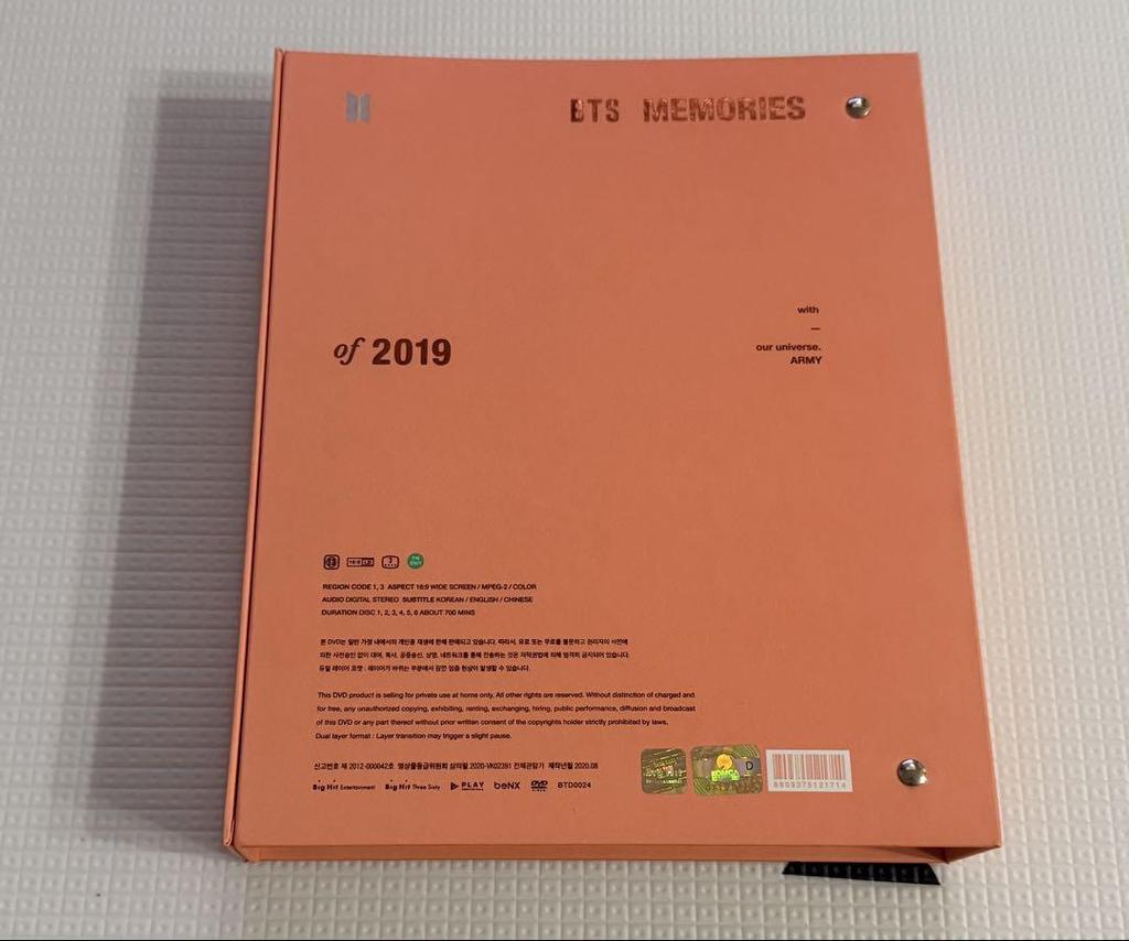 [Б/У] Цена снижена BTS MEMORIES of 2019 с торговой карточкой Чимина