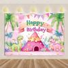 Cartoon Dinosaur Kid Birthday Party Decoration Jungle Animal Background Banner Jurassic World Woodland Backdrop For Baby Shower