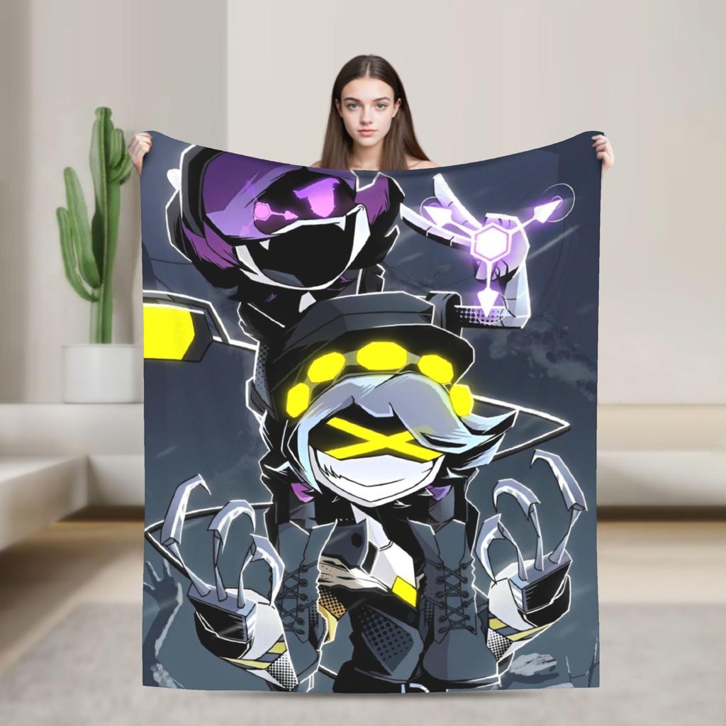 Murder Drones Blanket Uzi Doorman Wool Funny Breathable Throw Blanket for Bedspread Winter