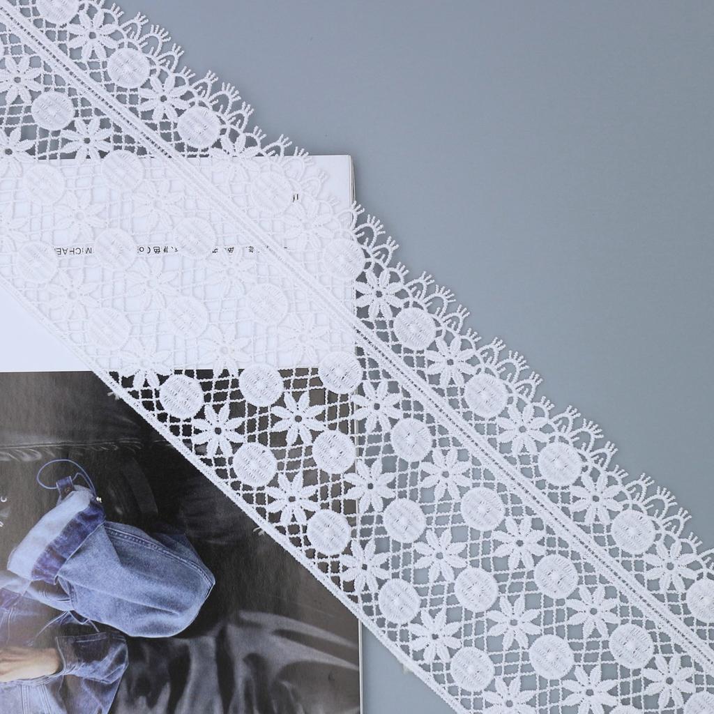 Водорастворимое молочное шелковое вышитое кружево, женские аксессуары для одежды, одностороннее неэластичное ажурное кружево