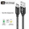 Кабель USB Type C 1M-3.3FT 3A Быстрая зарядка Зарядное устройство Type C Плетеный нейлоновый кабель Зарядный кабель для Samsung Galaxy S20 S8 S9 S10 S20[618]